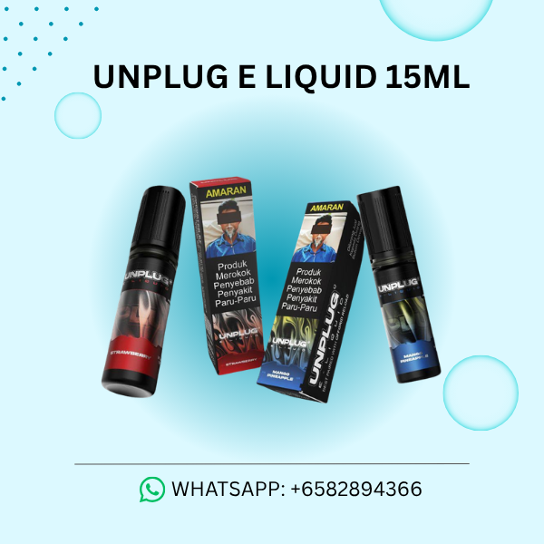 UNPLUG E-Liquid 15ML bottle ASDF brand for Offgrid Reload device flavors