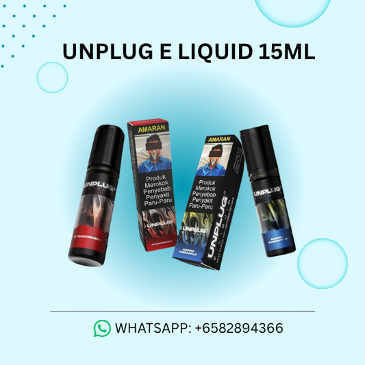 UNPLUG E-Liquid 15ML bottle ASDF brand for Offgrid Reload device flavors