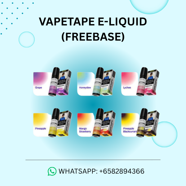 Vapetape Freebase E-Liquid 60ml bottle with premium flavor labeling on a clean background